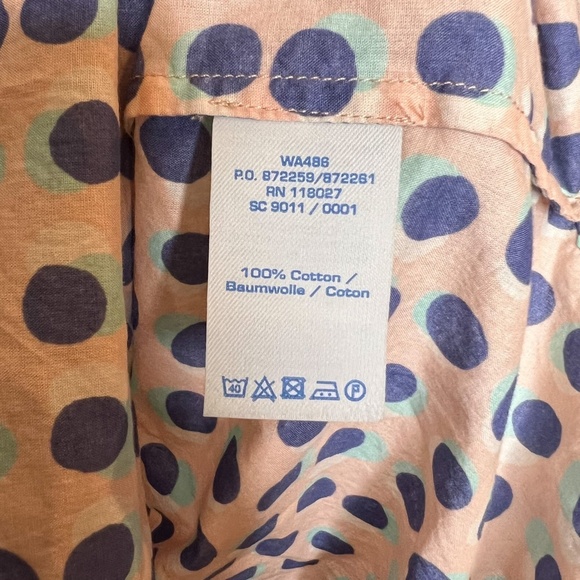 Boden Tunic Embroidered Top Polka Dot Printed - Picture 4 of 7